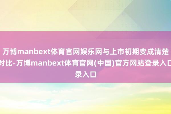 万博manbext体育官网娱乐网与上市初期变成清楚对比-万博manbext体育官网(中国)官方网站登录入口